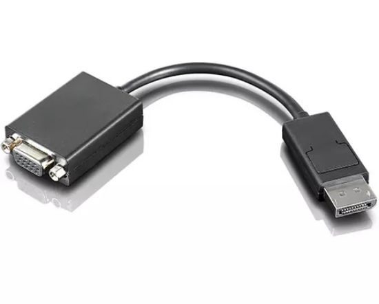 Picture of Lenovo 4X91D96893 DisplayPort cable 0.02 m VGA (D-Sub) Black