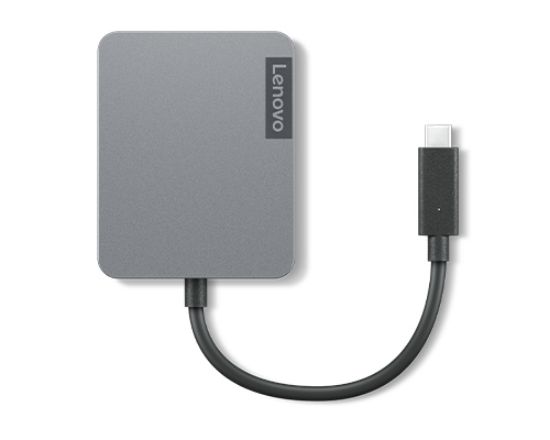 Picture of Lenovo 4X91A30366 laptop dock/port replicator Wired USB 2.0 Type-C Grey